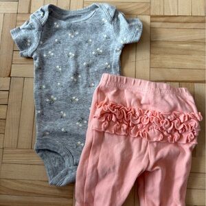 Carter's Gray and Pink Diaper Cover Set